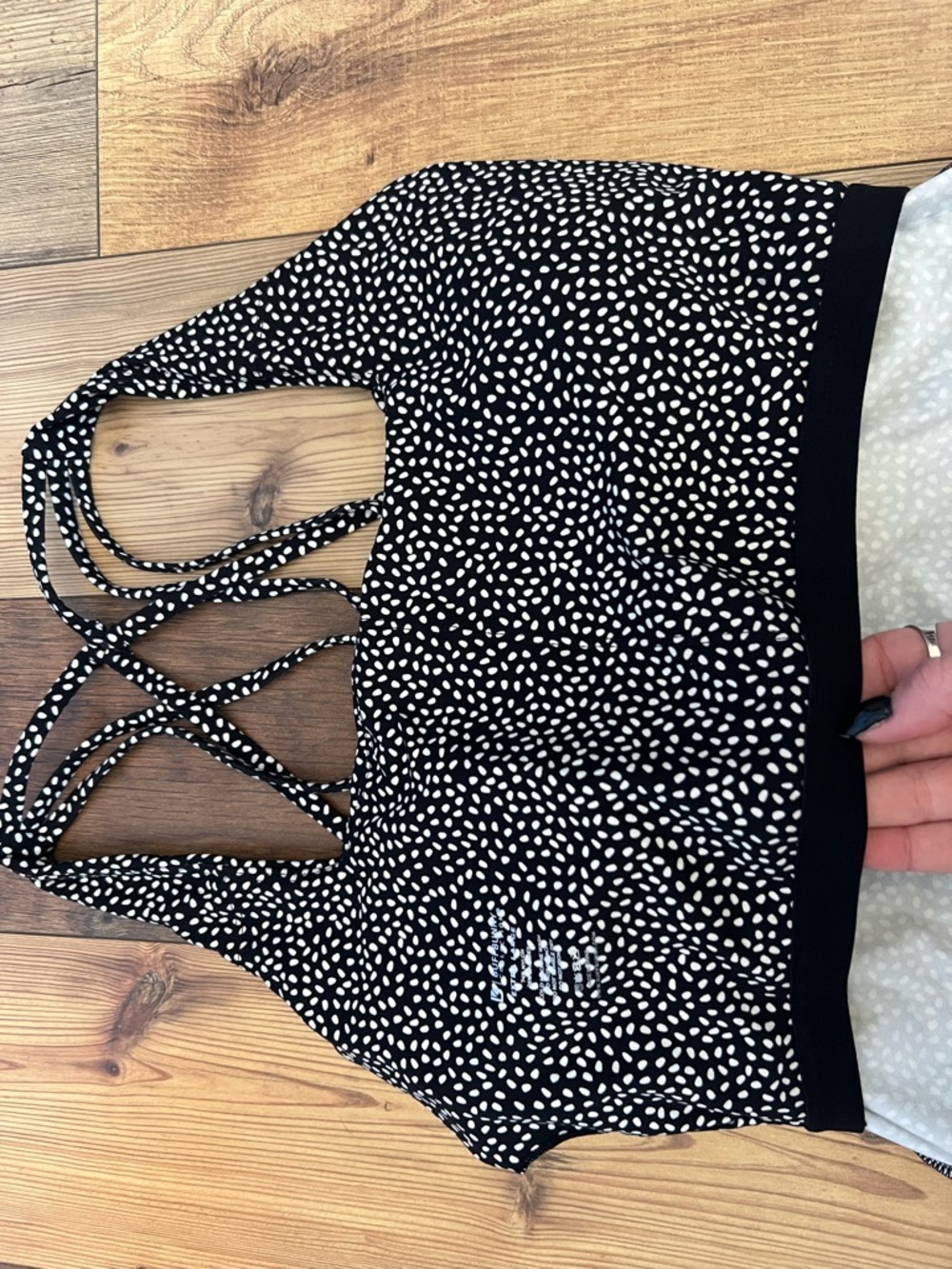 NWOT BuffBunny Black and White bossy print tank with built in bra XL - Picture 4 of 4